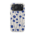 iPhone 17 Pro Max Case Cover | The Cobalt Feathers | #1062
