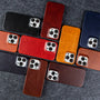 Shades of Glory Sallow Orange Leather Case without Magsafe (Oil Wax Leather) NAMO COVERS