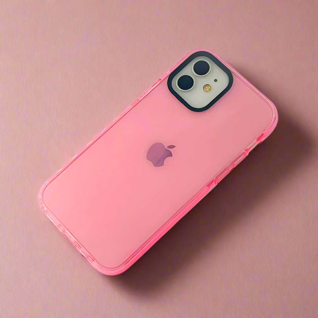 Pink Clear iPhone Case - Left Side View