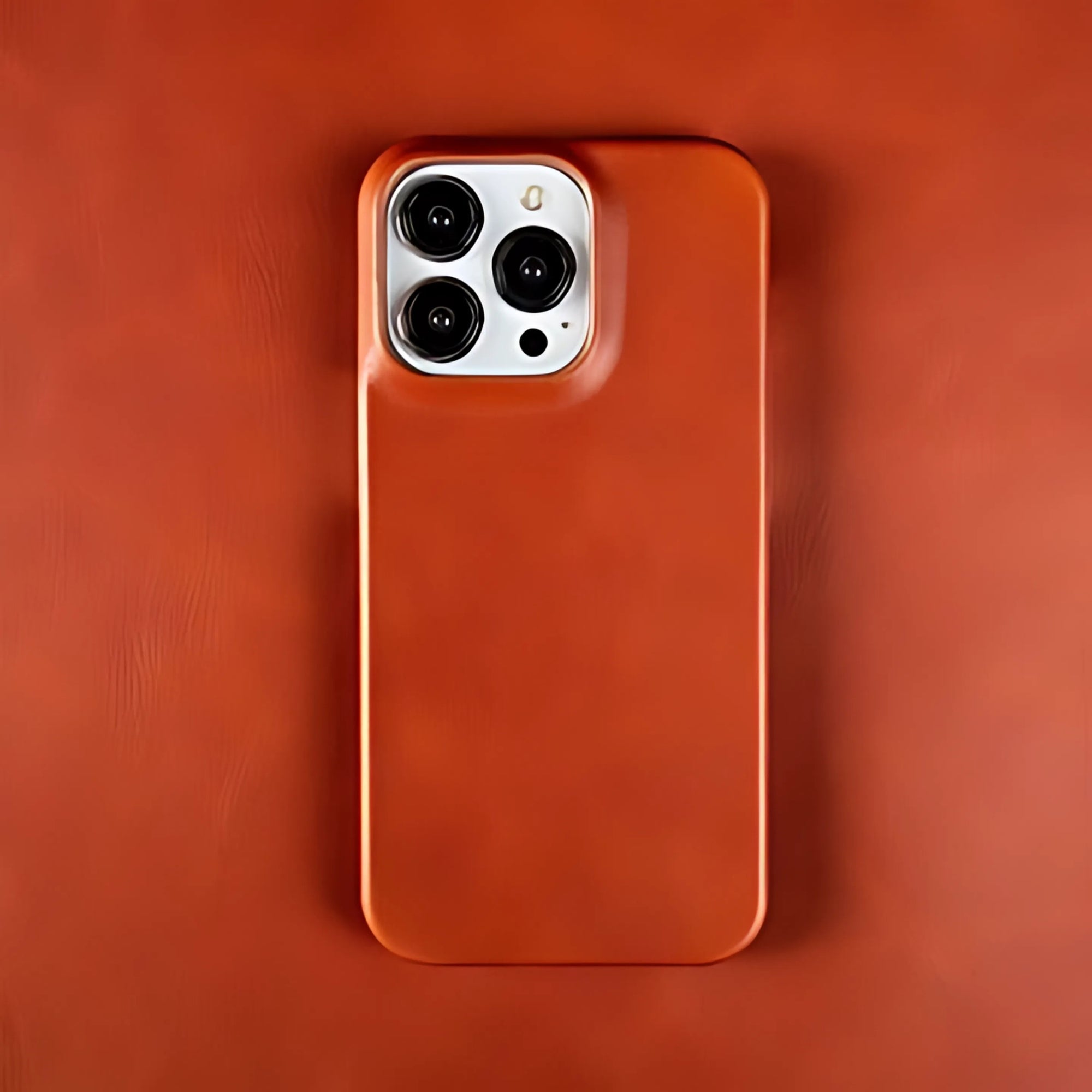 Shades of Glory Orange Red Leather Case without Magsafe (Oil Wax Leather)