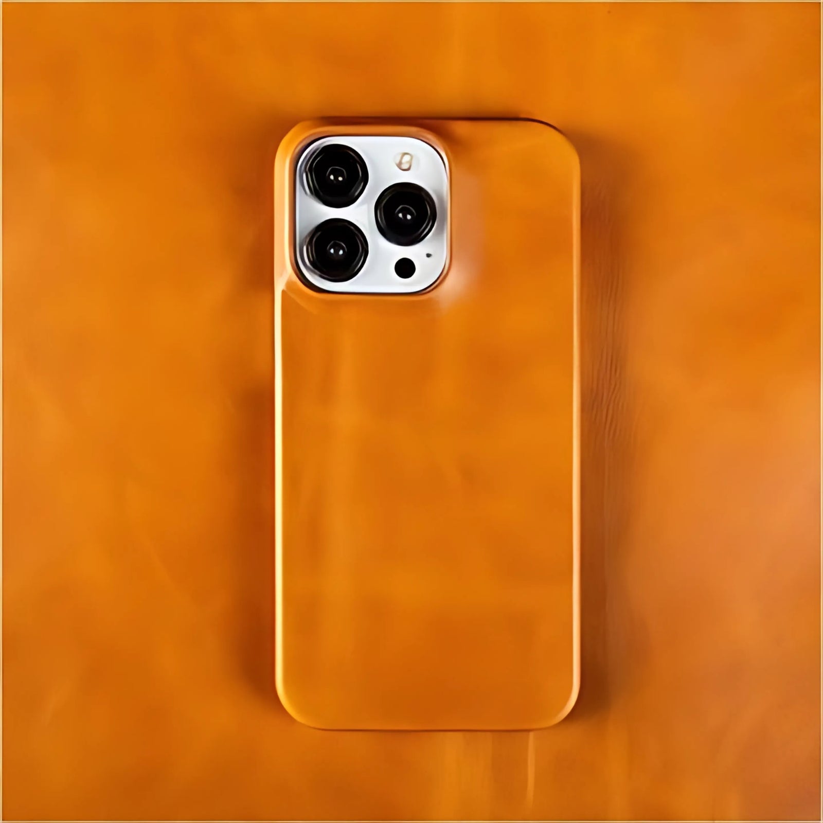 Shades of Glory Sallow Orange Leather Case without Magsafe (Oil Wax Leather)