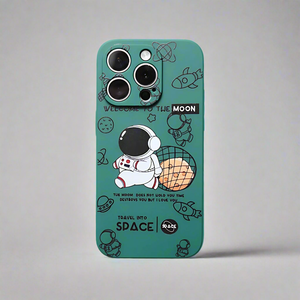 iPhone 11 Green Space Astronaut Silicone Case