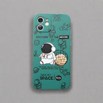 iPhone 11 Green Space Astronaut Silicone Case