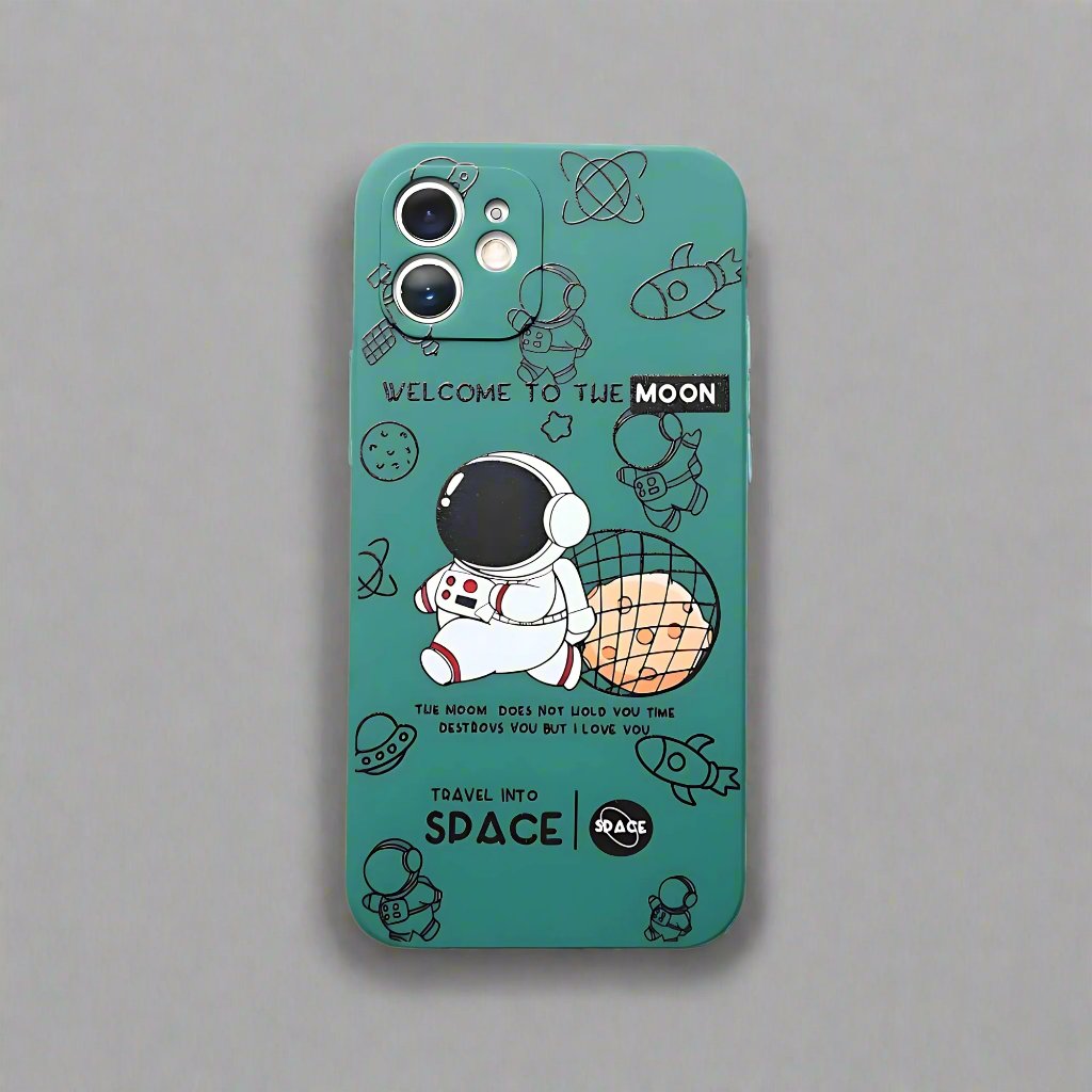 iPhone 11 Green Space Astronaut Silicone Case