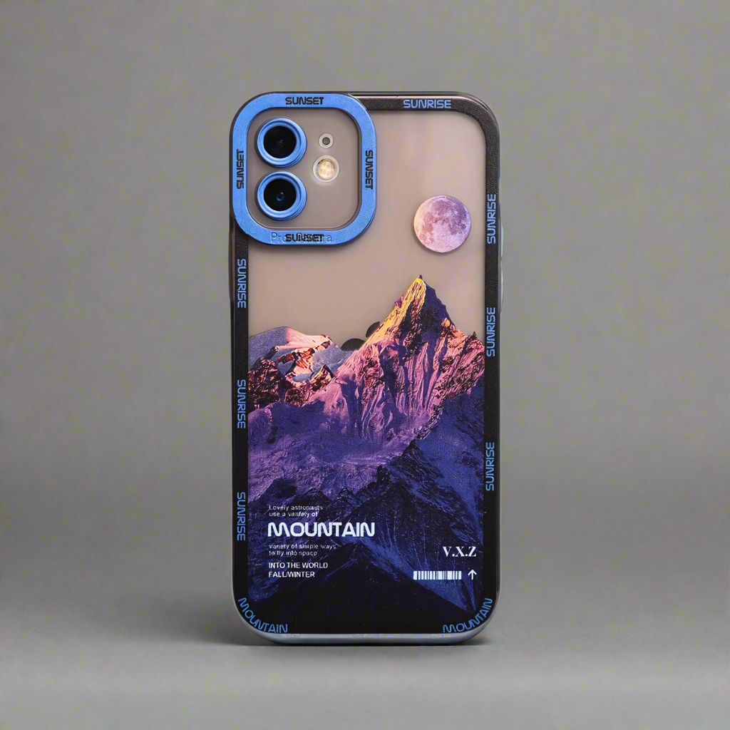 iPhone 12 Pro Mountain Case - Purple Snow