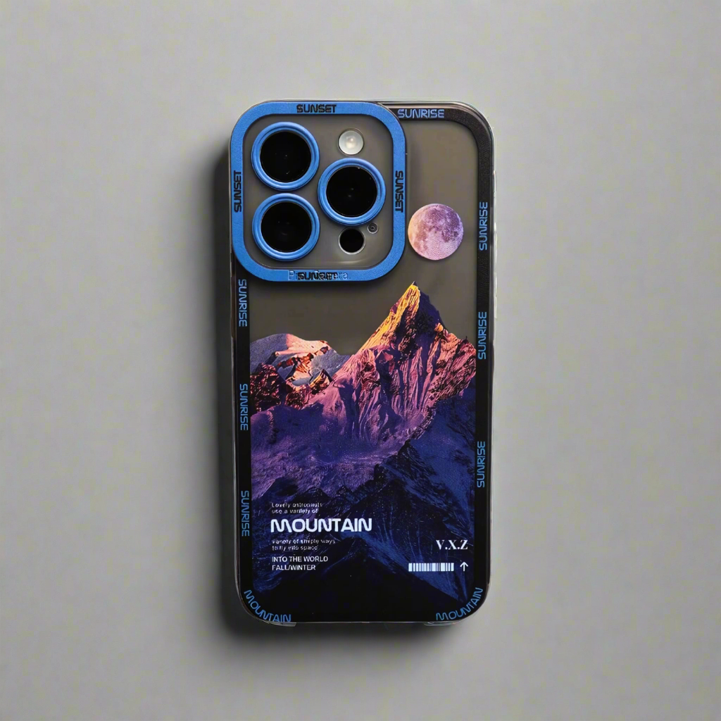 iPhone 12 Pro Mountain Case - Purple Snow